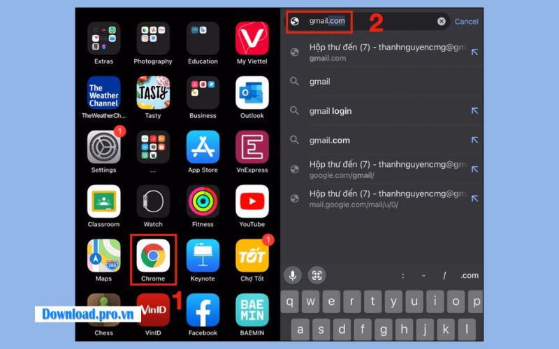 Mở Google Chrome trên điện thoại