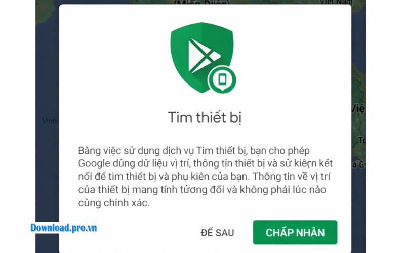 Truy cập công cụ Find My Device