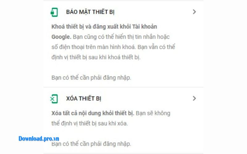  Sử dụng các tính năng hỗ trợ tìm và bảo vệ điện thoại